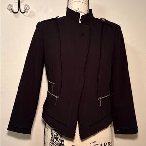 WHITE HOUSE BLACK MARKET Moto Jacket/Blazer NWOT! Black Sz 4